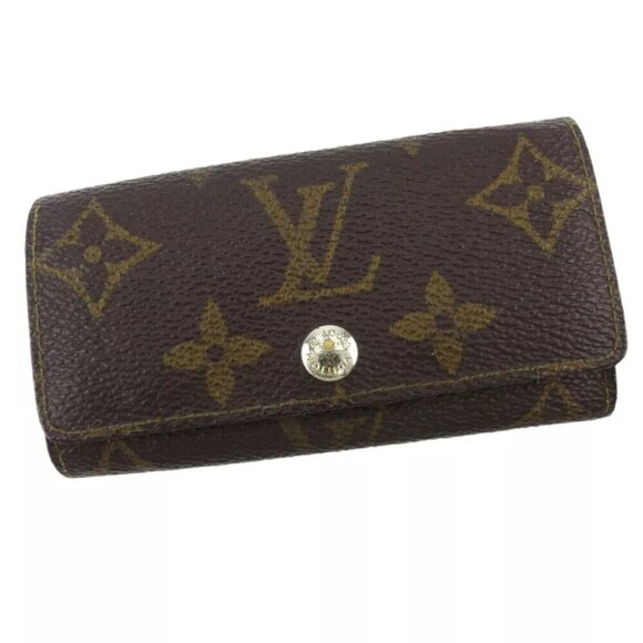 Louis Vuitton Key Case Monogram Beige Monogram Canvas Authentic Used B1140 - Picture 1 of 9